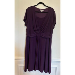 Coldwater Creek Purple Knit Knee Length Dress All Occassion | Size 12